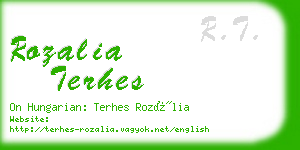 rozalia terhes business card